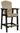 Fairen Trail - Black / Driftwood - Tall Barstool (Set of 2)