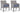 Half Moon Beach - Arm Chair With Cushion (Set of 2) - Blue / Gray