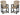 Fairen Trail - Barstool (Set of 2) - Black / Driftwood
